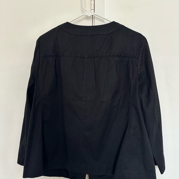 NWT Talbots Womens Jacket Blazer Button Front Round Neck Black Size 14 - Picture 4 of 8